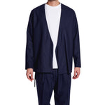 MEN'S KIMO-SHIRT PINSTRIPE BLUE