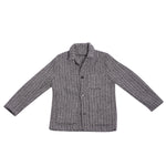 MEN'S SHIRT-JACKET FISHBONE BLACK&WHITE