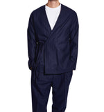 MEN'S KIMO-SHIRT PINSTRIPE BLUE