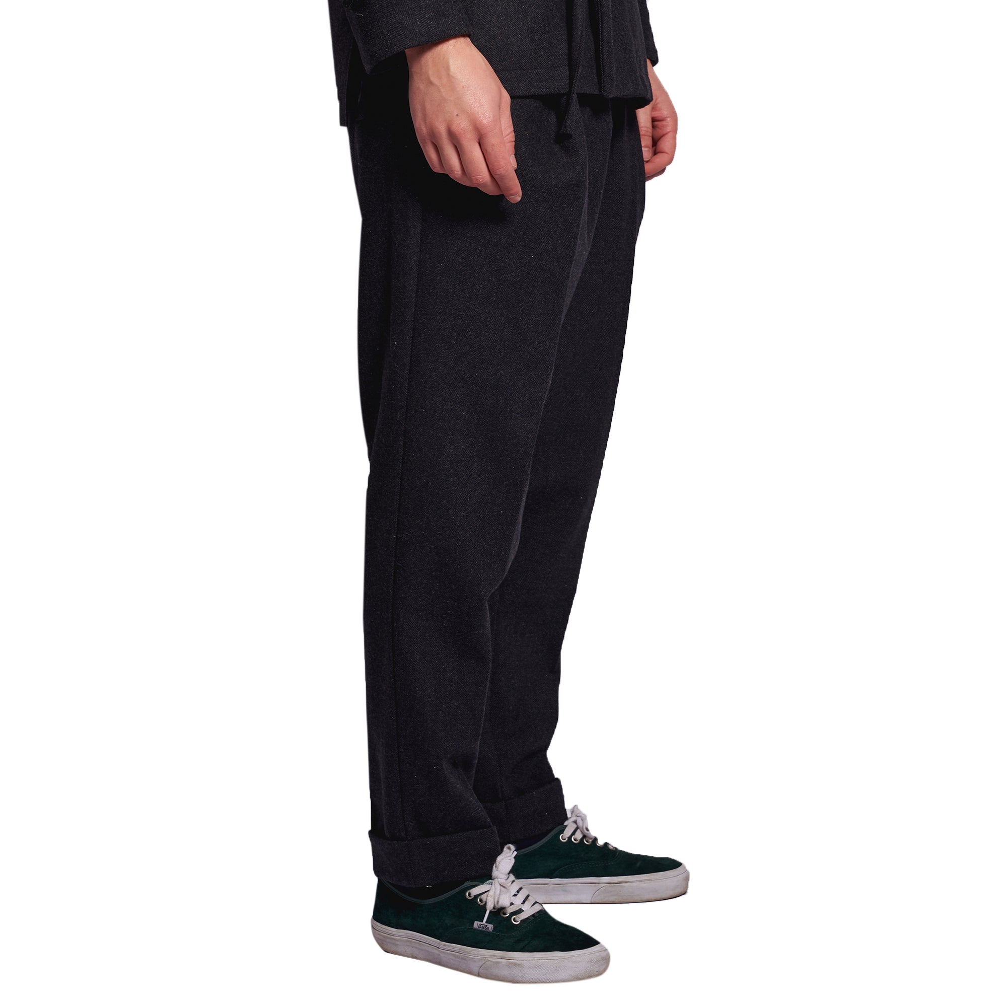 MEN'S TROUSERS FISHBONE GREY