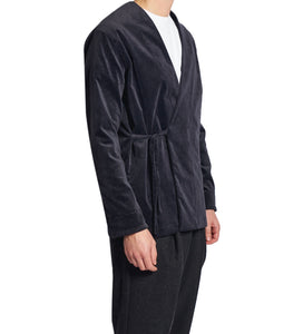 MEN'S KIMO-SHIRT VELVET DARKBLUE