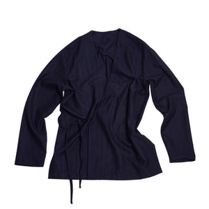 MEN'S KIMO-SHIRT PINSTRIPE BLUE