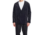 MEN'S KIMO-SHIRT VELVET DARKBLUE