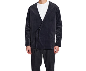 MEN'S KIMO-SHIRT VELVET DARKBLUE