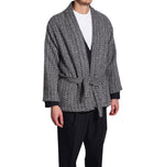 MEN'S KIMO-JACKET FISHBONE BLACK&WHITE