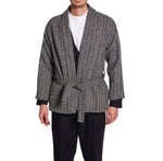 MEN'S KIMO-JACKET FISHBONE BLACK&WHITE