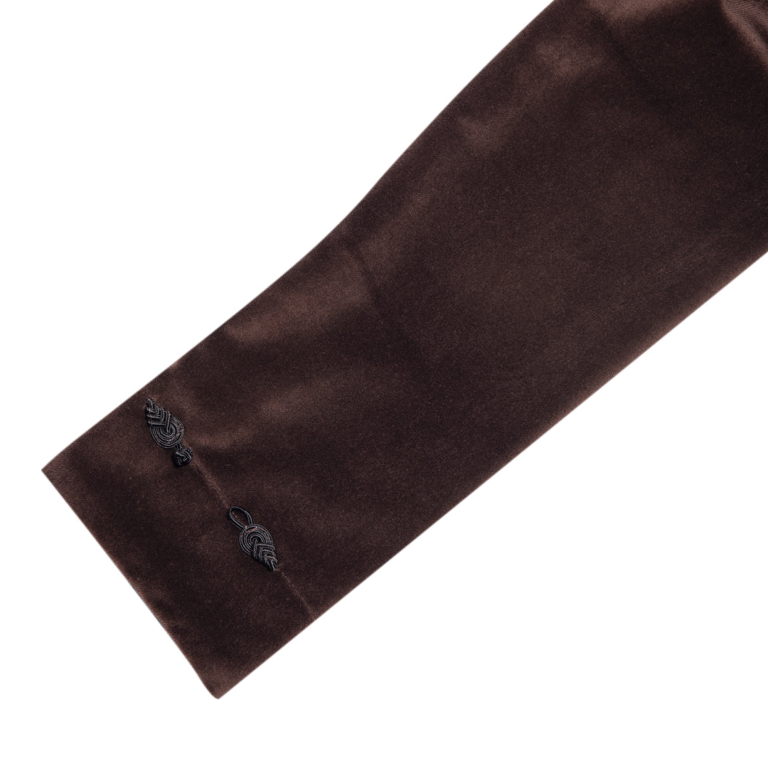 WOMEN'S KIMO-SHIRT BROWN VELVET