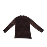 WOMEN'S KIMO-SHIRT BROWN VELVET