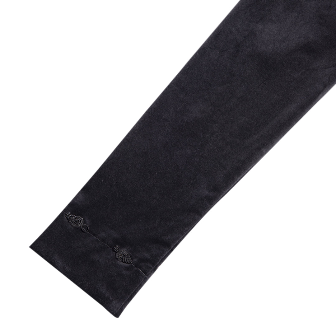 MEN'S KIMO-SHIRT VELVET DARKBLUE