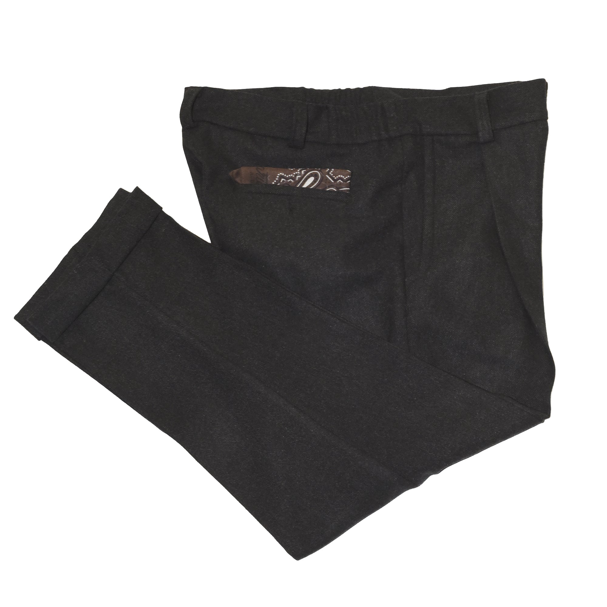 MEN'S TROUSERS FISHBONE GREY